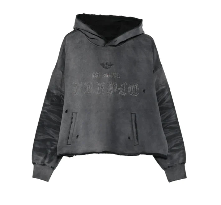 LX HWT Fleece Oversized Hoodie (Black)